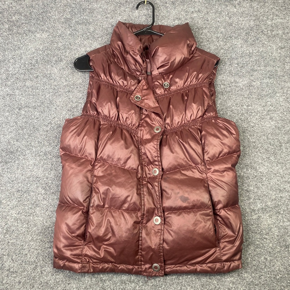 Prana Milani Down Vest Womens Medium Puffer Quilted W1MILV314 Mahogany